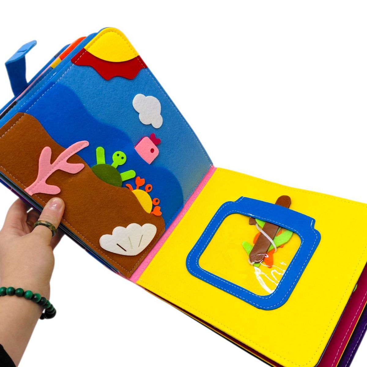 Мʼяка книжка-бізіборд (фетр, елементи на липучках, сюжетні ігри)  фото 8