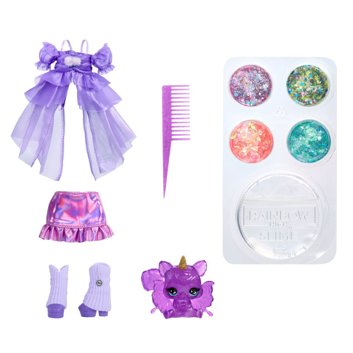 Ігровий набір з лялькою Rainbow High серії Rainbow Shimmers - Віолетта  фото 8