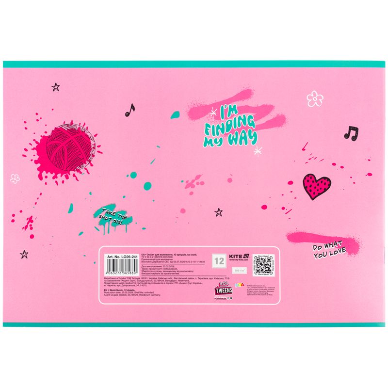 Зошит для малювання, 12 арк. , скоба, гібр.  лак + УФ лак,  LO  фото 8