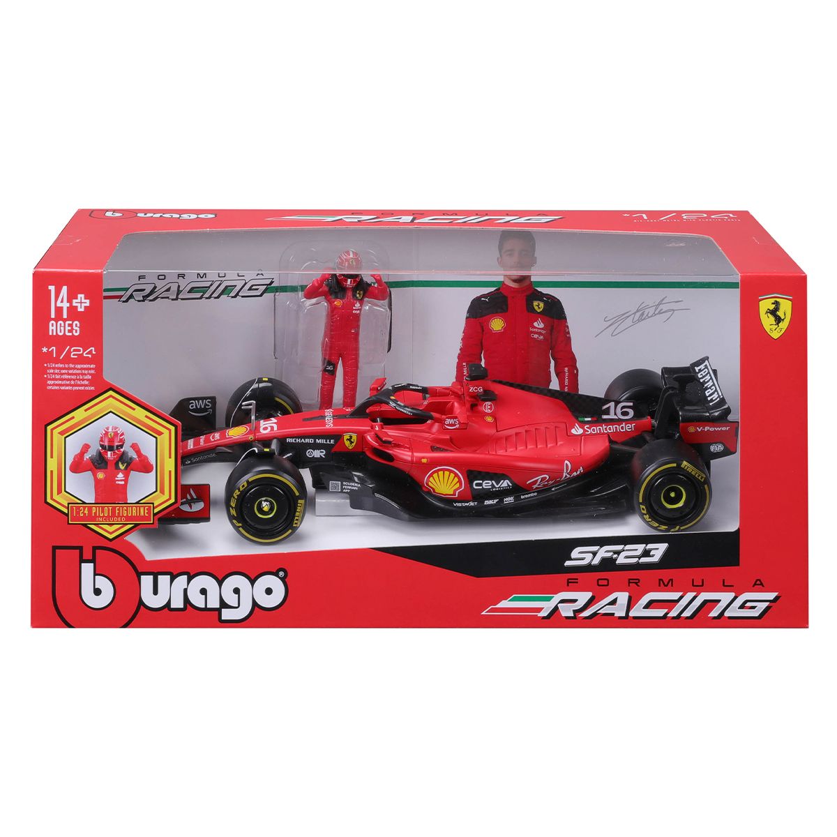 Автомодель с фигуркой - Ferrari SF-23 (1:24)  фото 8