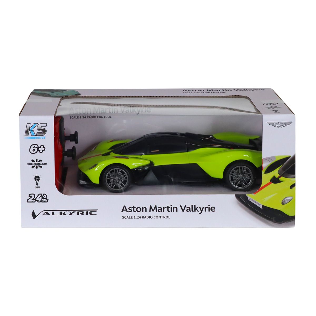 Автомобиль KS Drive на р/у - Aston Martin Valkyrie (1:24, 2. 4 ГГц, зелёный)  фото 8
