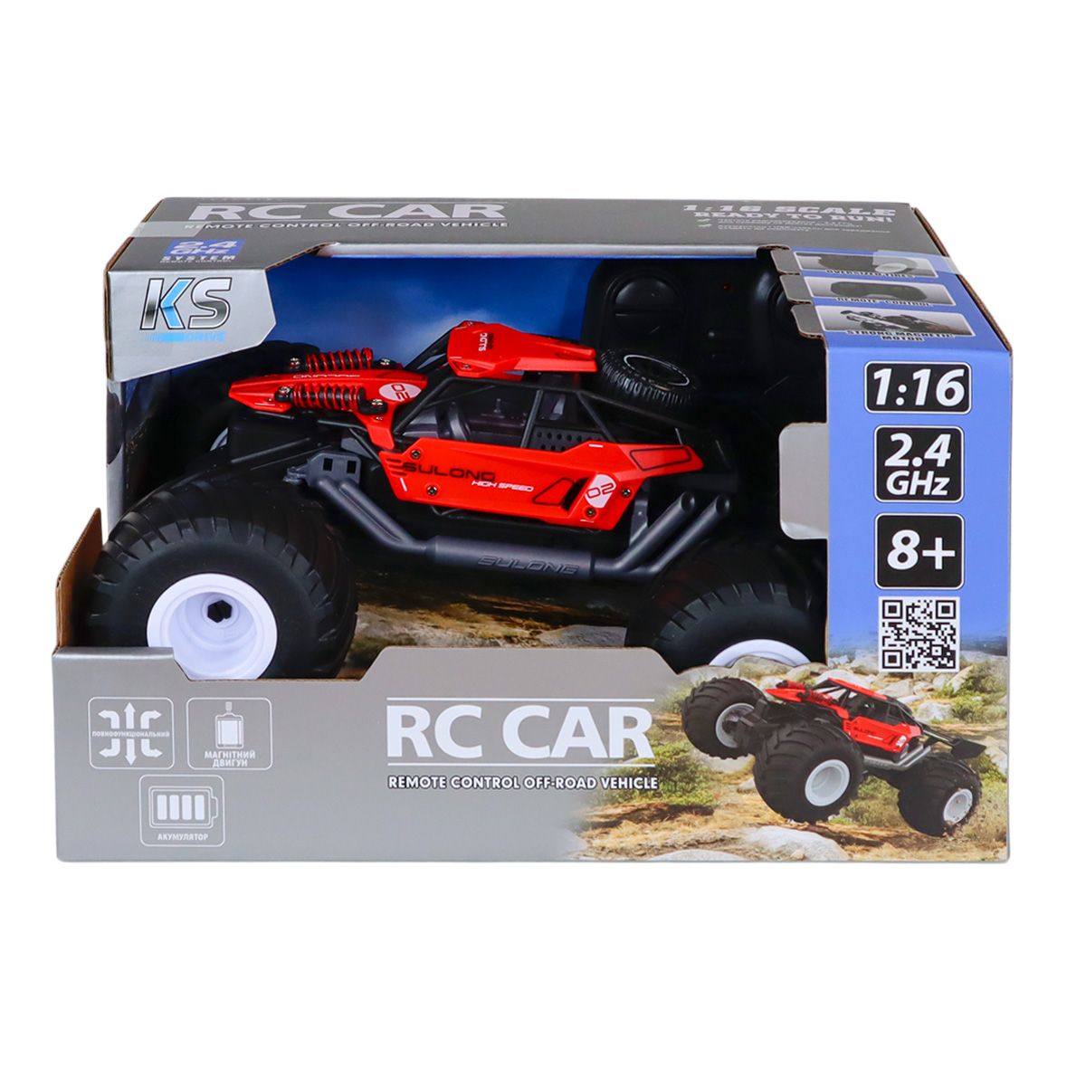 Автомобиль Off-road на р/у – Strong Power (красный, 1:16)  фото 8