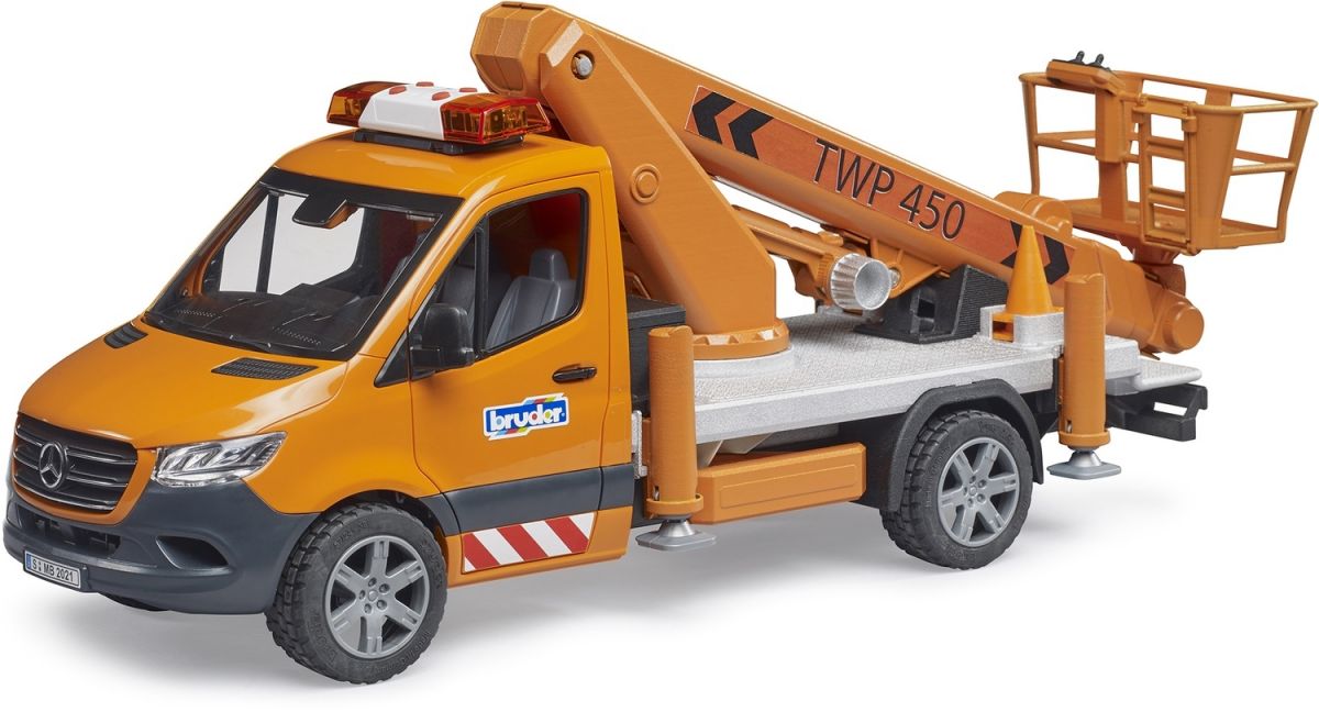 Машинка игрушечная MB Sprinter сервисной службы с телескопической корзиной  фото 8