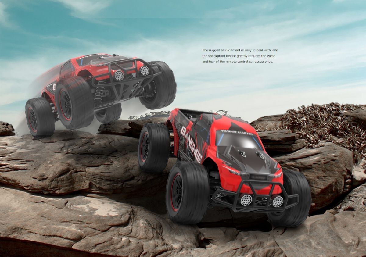 Машинка на р/к Banshee 4x4, 30км/ч, пропорциональное управление, светящиеся фары, 7. 4В/1300мАч  фото 8