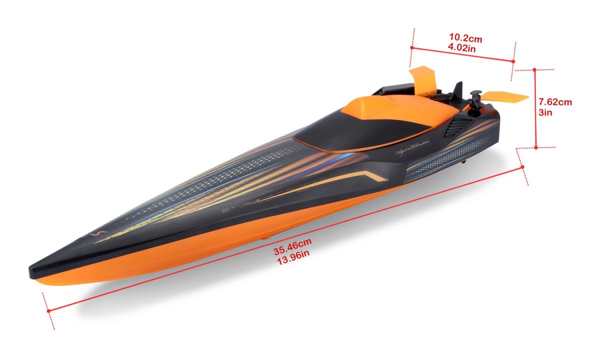 Катер на р/у Hydro Blaster Speed Boat - помаранчево-чорний  фото 8
