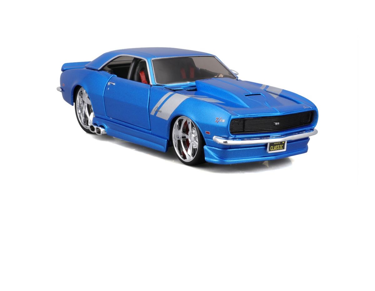Машинка іграшкова 1968 Chevrolet Camaro Z/28, масштаб 1:24 синій  фото 8