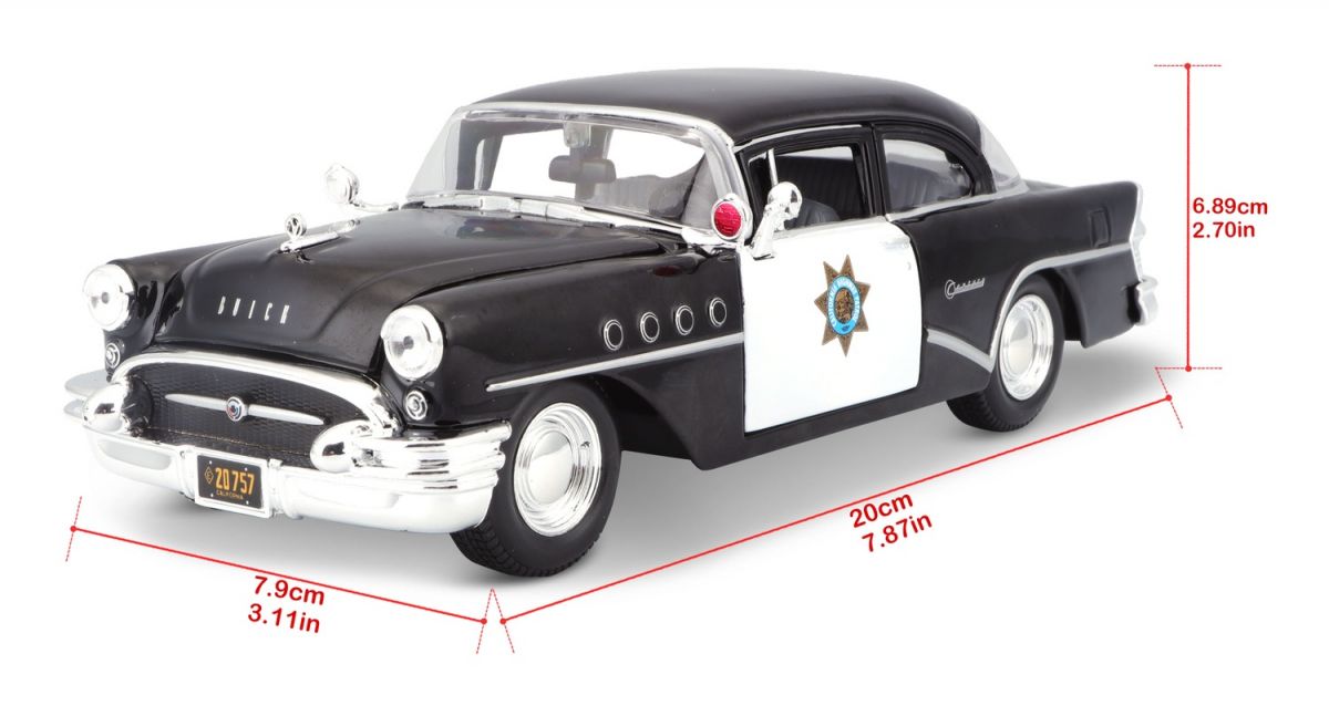 Автомодель в масштабе 1:26 - 1955 Buick Century черный  фото 8
