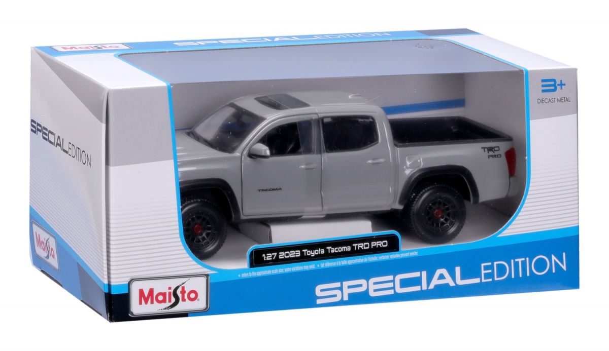 Автомодель в масштабе 1:24 - 2023 Toyota Tacoma TRD TRO серая  фото 8