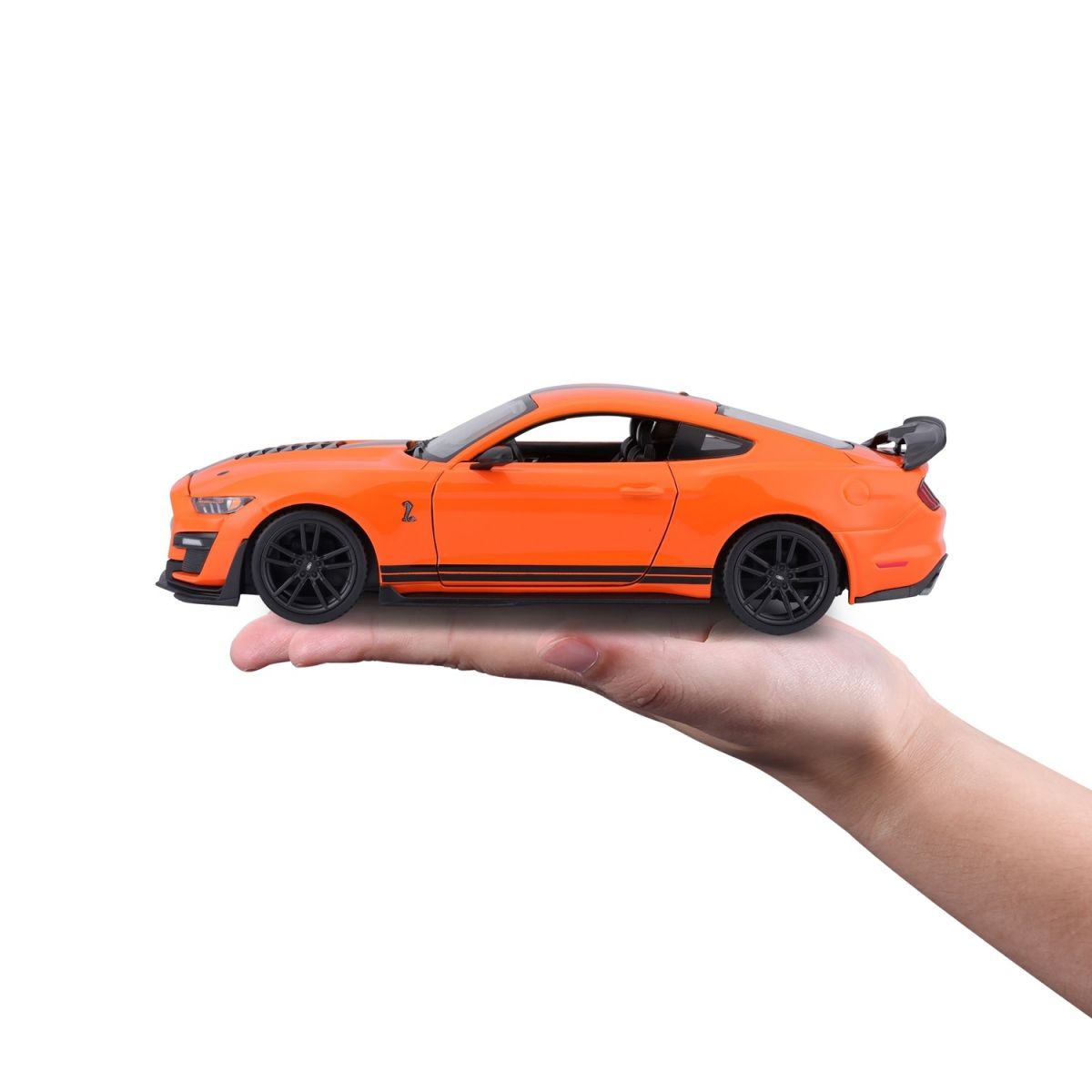 Автомодель в масштабе 1:24 - 2020 Ford Mustang Shelby GT500 оранжевый  фото 8