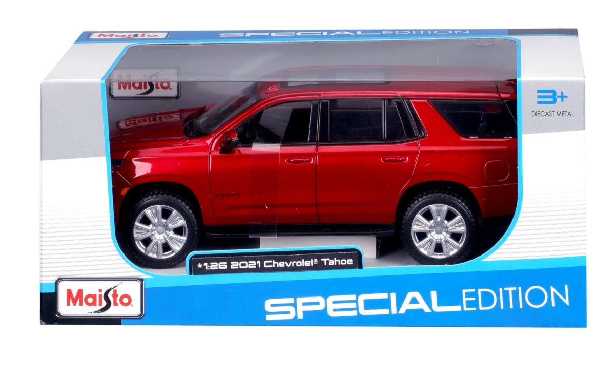 Автомодель в масштабе 1:24 - 2021 Chevy Tahoe красный  фото 8