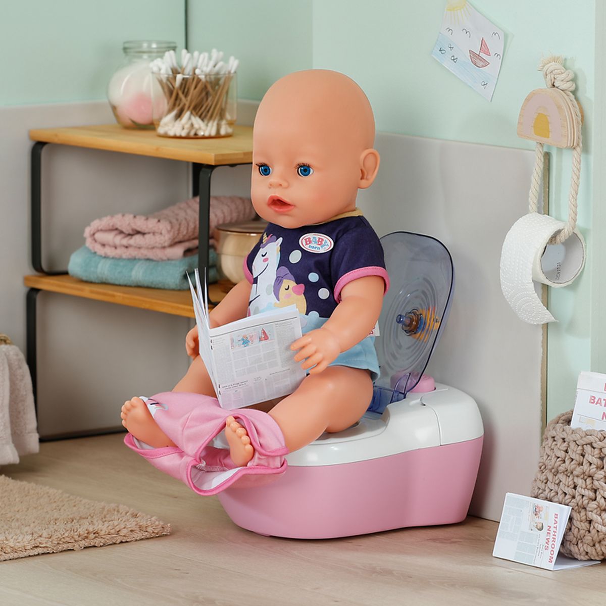 Інтерактивний унітазик для ляльки Baby Born – Маленький туалет (звук)  фото 8