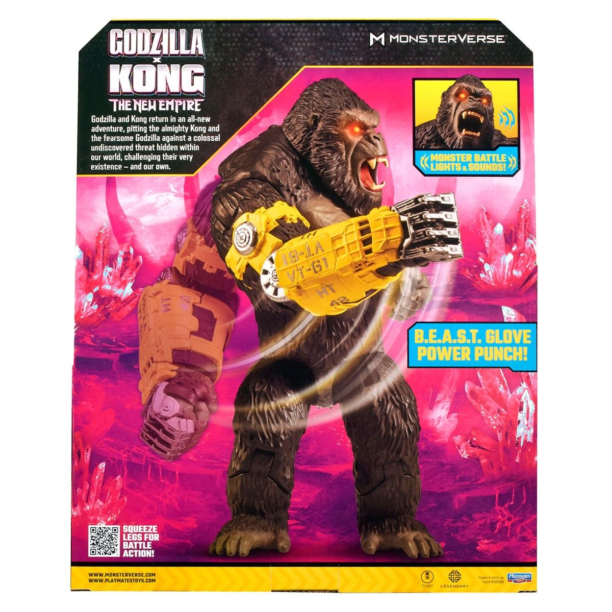 Фигурка Godzilla x Kong – Мега мощный удар Конга (свет, звук)