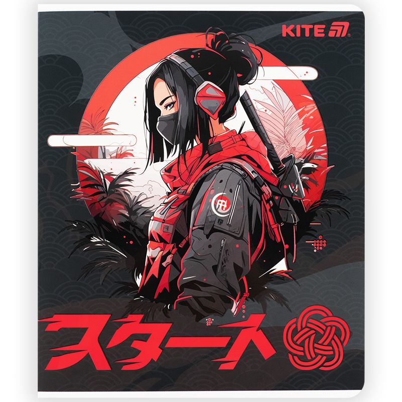 Зошит 48 арк. , кл. , софт тач + УФ лак, Kite Anime Зошит 48 арк. , кл. , софт тач + УФ лак, Kite Anime