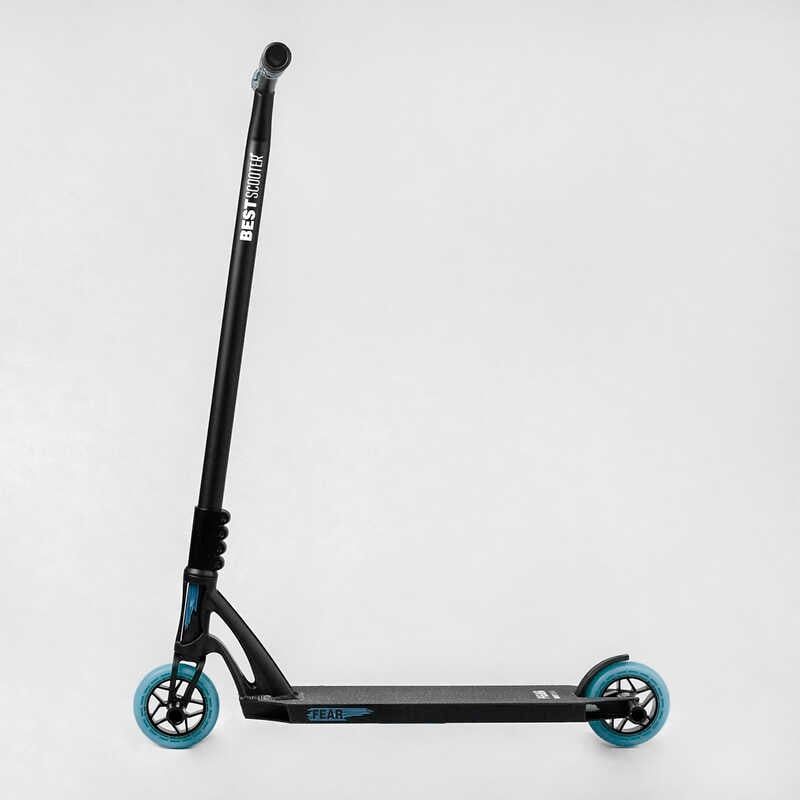 Самокат трюковий "Best Scooter" FEAR, SCS-система, ПЕГИ, алюмінієвий диск та дека, колеса PU, d=115 мм, ширина керма 58 см фото 9 Самокат трюковий "Best Scooter" FEAR, SCS-система, ПЕГИ, алюмінієвий диск та дека, колеса PU, d=115 мм, ширина керма 58 см фото 9