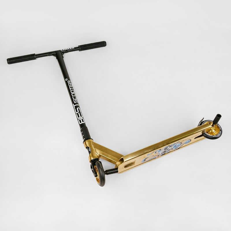 Самокат трюковий "Best Scooter. Kraken" (HIC-система, ПЕГИ, алюмінієвий диск та дека, АНОДОВАНИЙ, колеса PU 110 мм, ширина керма 58 см) фото 9 Самокат трюковий "Best Scooter. Kraken" (HIC-система, ПЕГИ, алюмінієвий диск та дека, АНОДОВАНИЙ, колеса PU 110 мм, ширина керма 58 см) фото 9