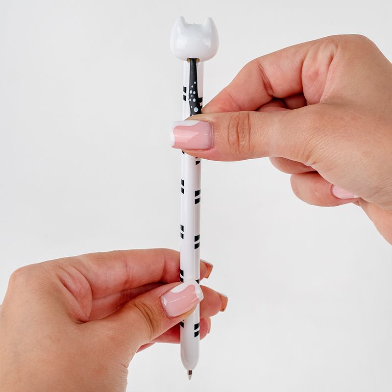 Ручка кулькова автоматична Funny cat, синя  фото 9