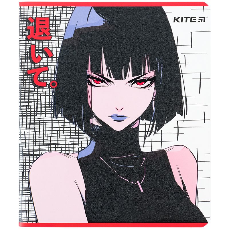 Зошит 48 арк. , кл. , гібр.  лак + УФ лак, Kite Anime  фото 9