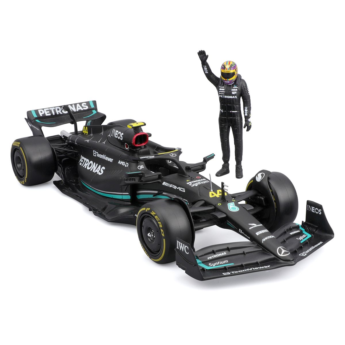 Автомодель з фігуркою - Mercedes-AMG F1 W14 E Performance (1:24)  фото 9