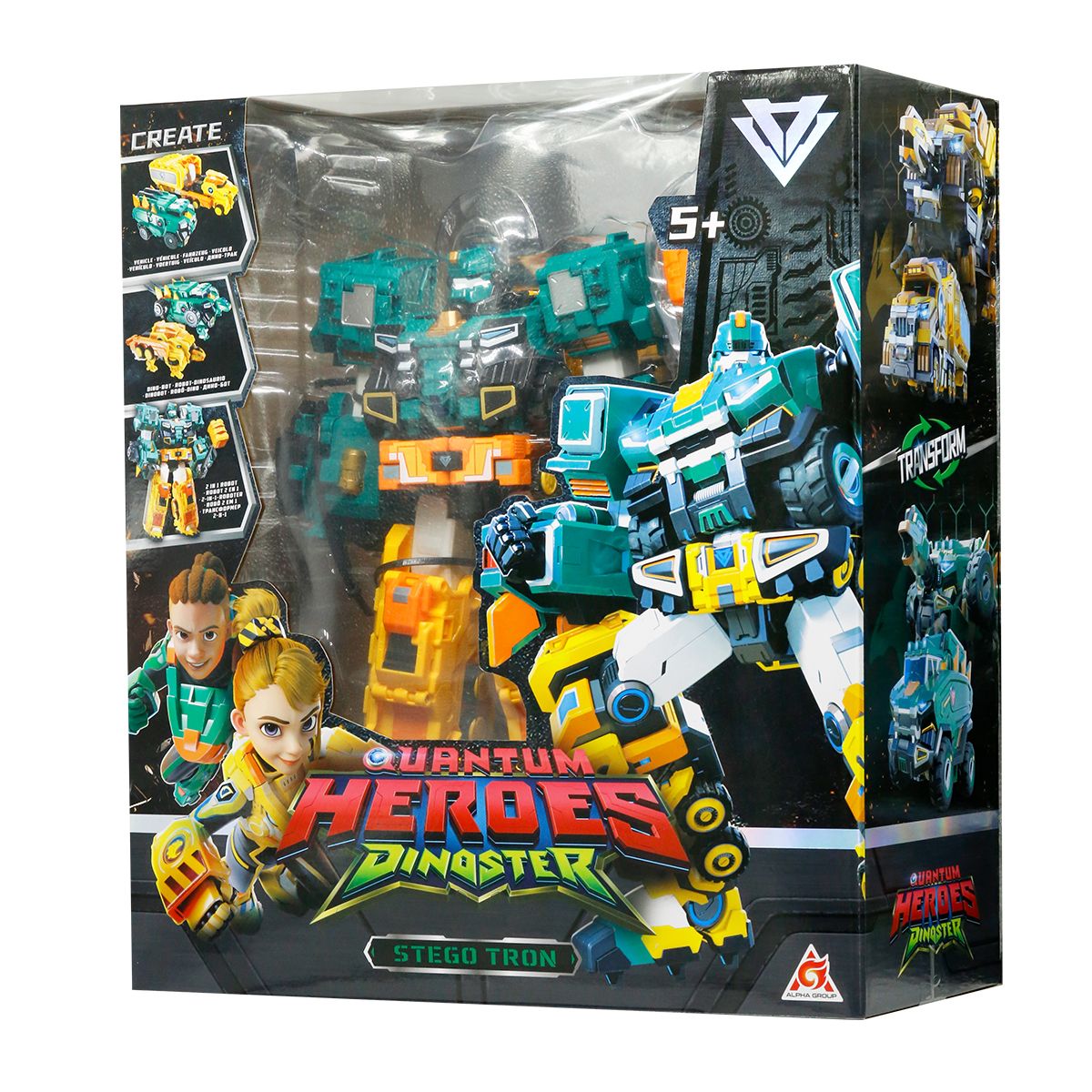 Ігровий набір з роботом-трансформером Dinoster - Стего Трон  фото 9