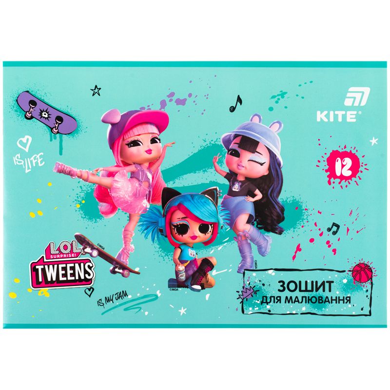 Зошит для малювання, 12 арк. , скоба, гібр.  лак + УФ лак,  LO  фото 9