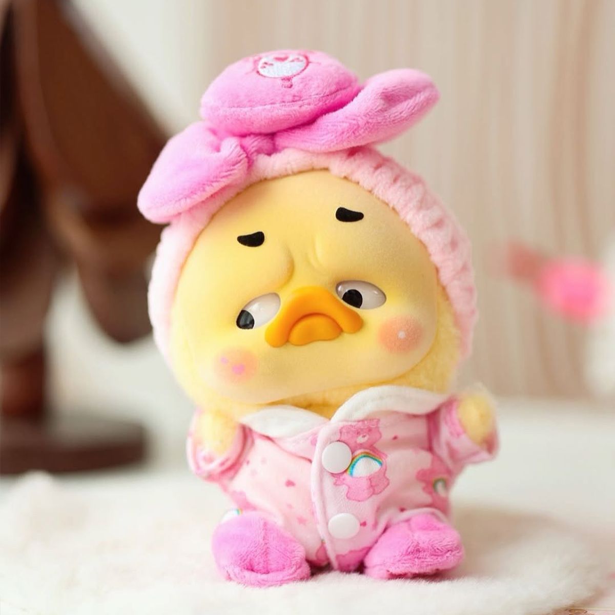 Коллекционная мягкая игрушка с кольцом POP TOP 1983toys серии Upset Duck x Care Bears - Будь радугой  фото 9