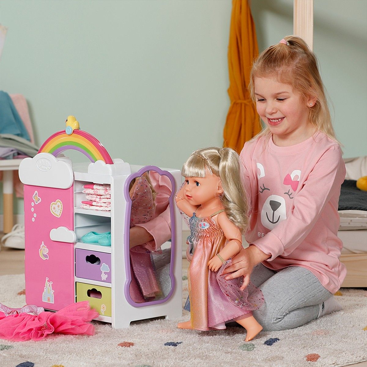 Игровой набор Baby Born – Гардероб с радугой и уточкой (свет, звук)  фото 9