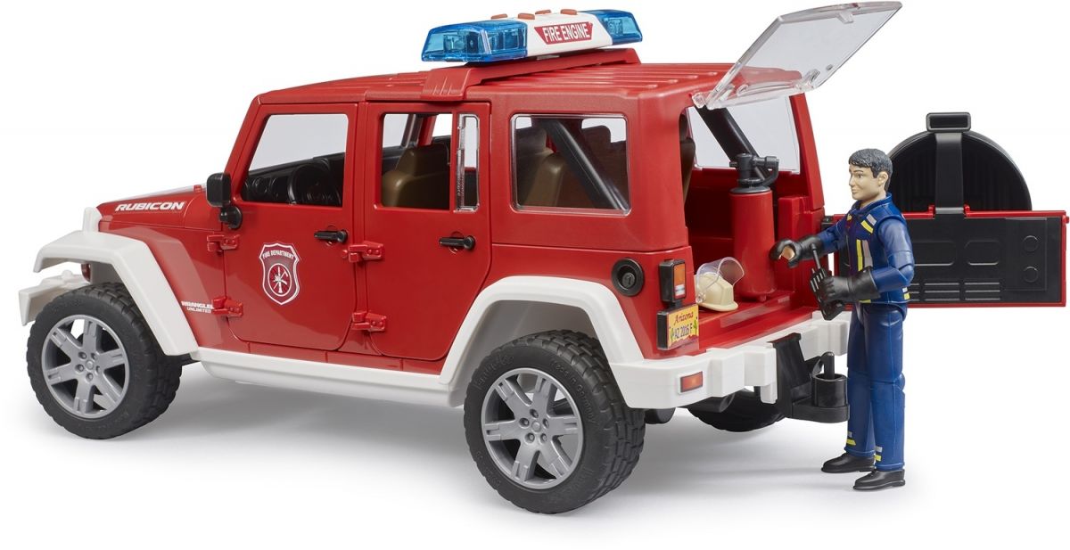 Набір іграшковий Пожежне авто JEEP Wrangler Unlimited Rubicon та фігурка пожежного  фото 9