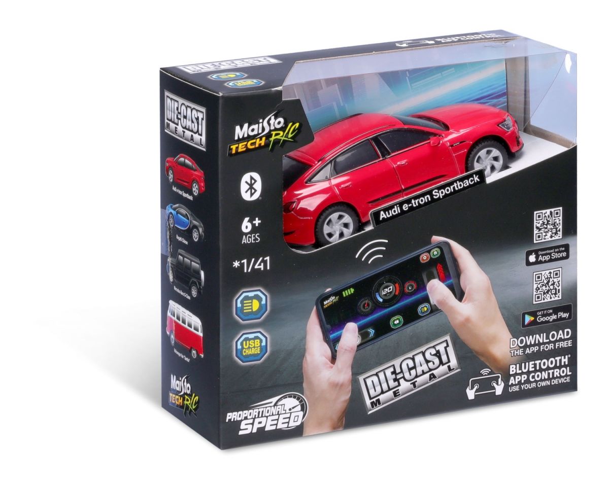 Машинка іграшкова на дистанційному керуванні Audi e-tron Sportback, масштаб 1:41  фото 9