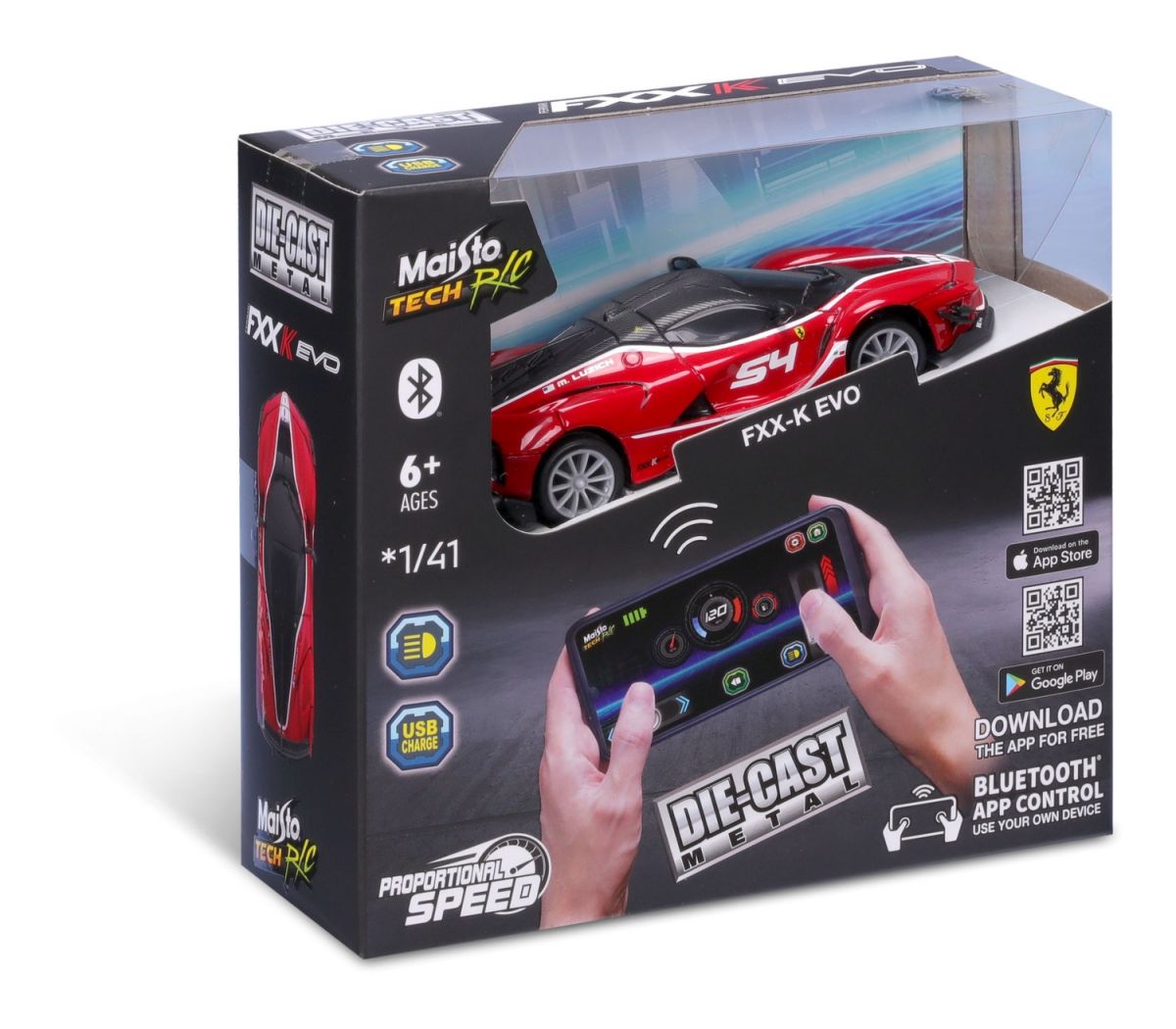 Машинка іграшкова на дистанційному керуванні Ferrari FXX-K EVO, масштаб 1:41  фото 9