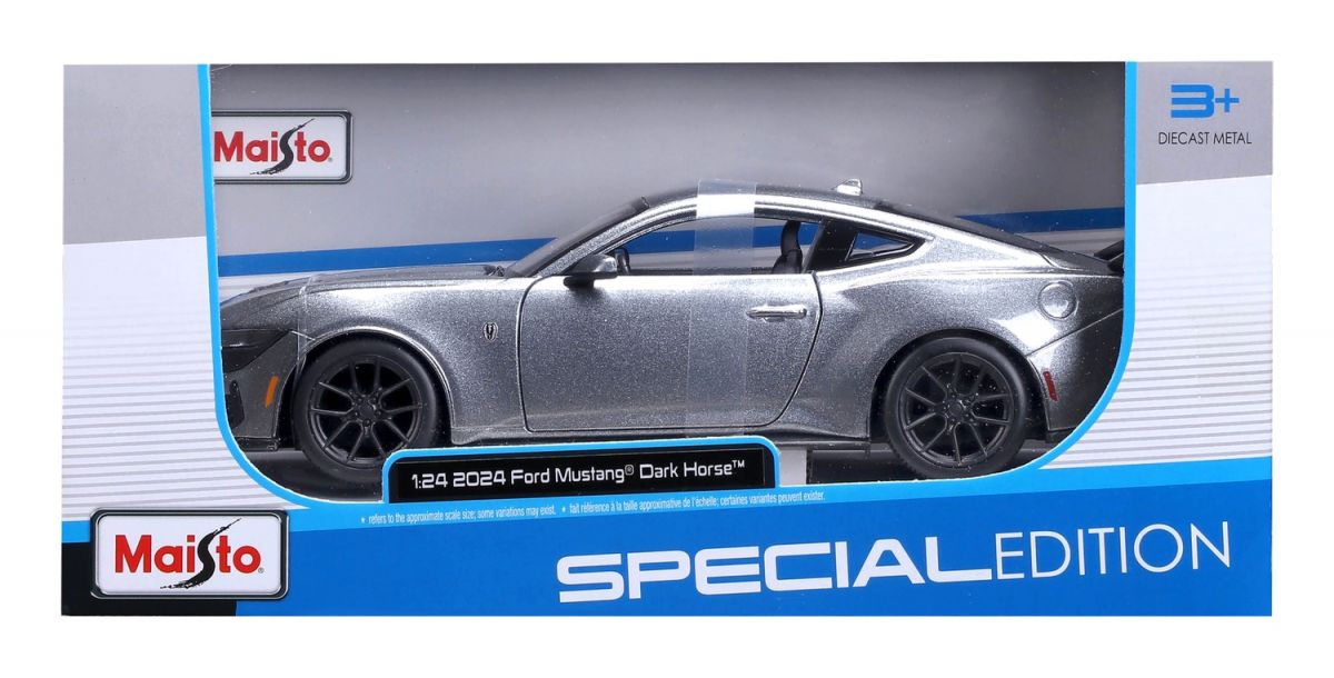 Машинка игрушечная 2024 Ford Mustang Darkhorse масштаб 1:24 серый металлик  фото 9
