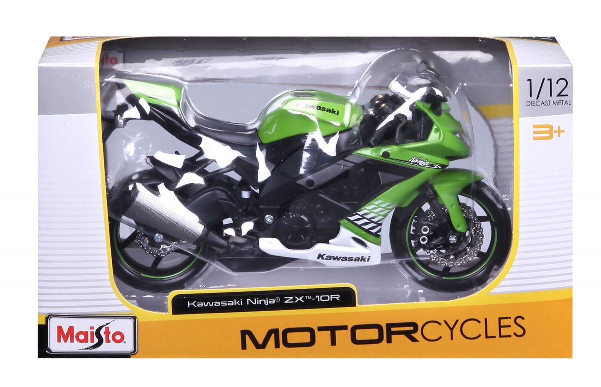 Мотоцикл игрушечный Kawasaki Ninja ZX-10R в масштабе 1:12  фото 9