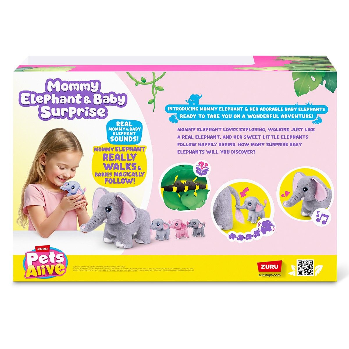 Интерактивный игровой набор Pets Alive – Мама слониха с сюрпризом  фото 9