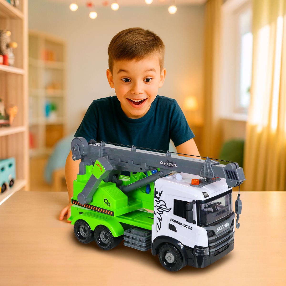 Автомодель серії Mid Truck – Автокран Scania (світло, звук)  фото 9