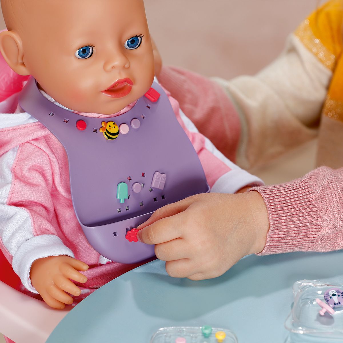 Нагрудник для куклы Baby Born серии Pinplay – Стильное кормление  фото 9