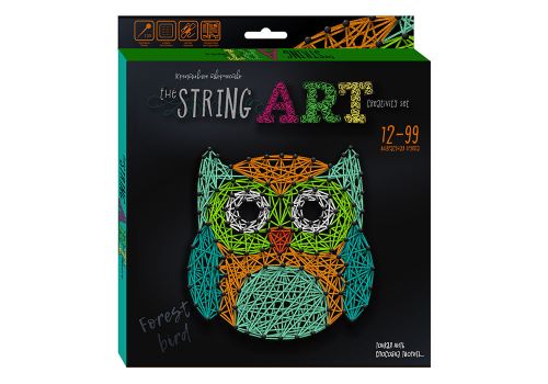 Набір креативного творчості "String Art: Сова", STRA-01-02 (укр) фото