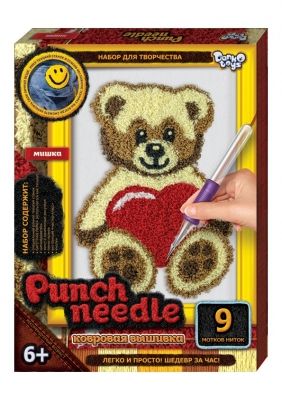 Килимова вишивка "Punch needle: Мишка з сердечком" PN-01-05 фото