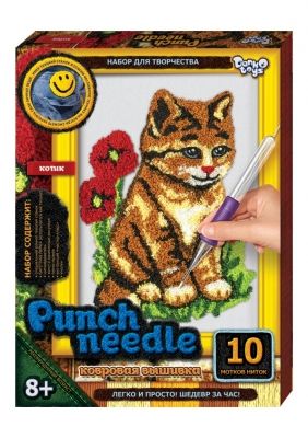 Килимова вишивка "Punch needle: Котик" PN-01-07 фото
