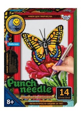 Килимова вишивка "Punch needle: Метелик" PN-01-08 фото