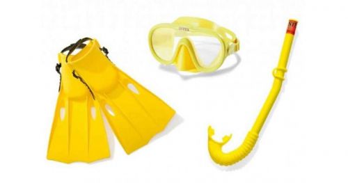 Набор для плавания (ласты, маска и трубка), размер M фото