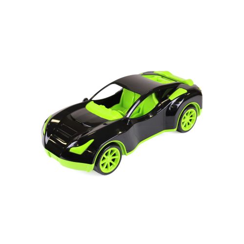 Пластиковая спортивная машина (черно-зеленая) фото