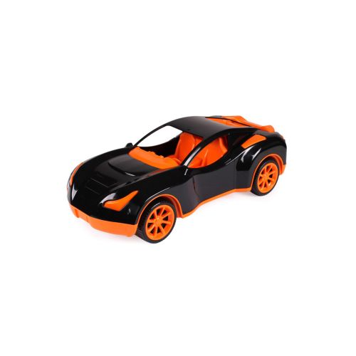 Пластиковая спортивная машина (черно-оранжевая) фото