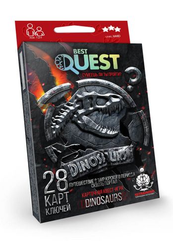 Карточная квест-игра "Best Quest: Динозавры" (рус) фото