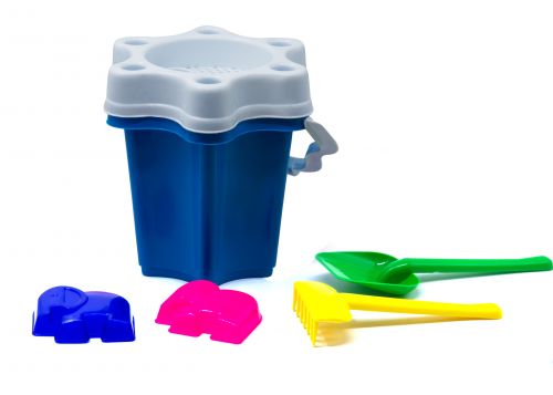 Пісочний набір "Квіточка", 6 предметів (синій)  мініатюра фото 1