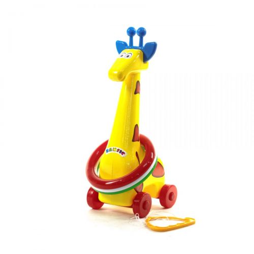Кільцекид на колесах "Жираф" (жовта) фото