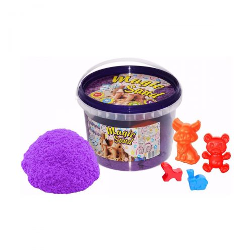 Кінетичний пісок "Magic Sand", 500 г, з формочками (бузковий) фото