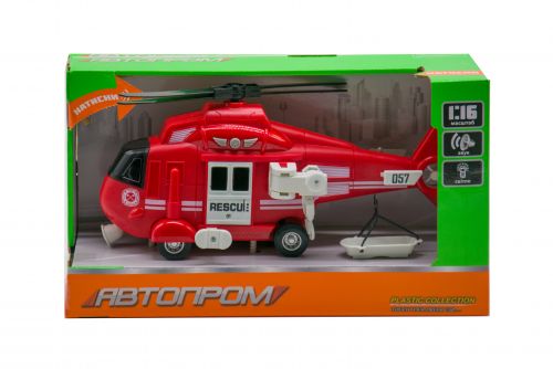 Вертоліт музичний із серії "Автопром", червоний фото