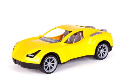 Машинка пластикова "Спорткар" (жовта) фото