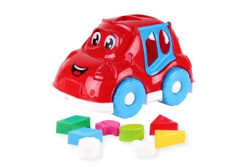 Машинка-сортер з фігурками (червона) фото