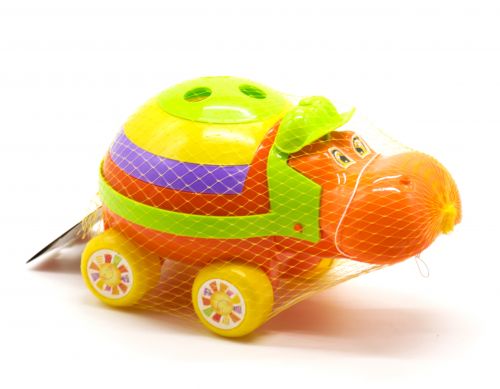 Каталка-машинка "Бегемот" (оранжевый) фото