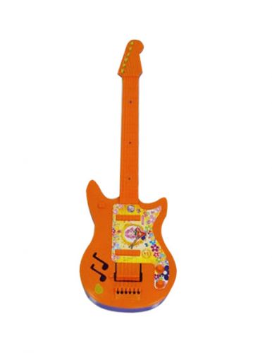 Гитара шестиструнная, оранжевая фото